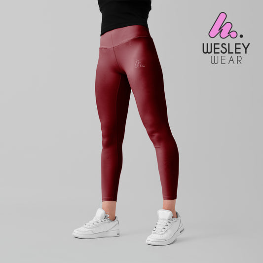 Wesley Wear - Women's Pro Leggings - Maroon